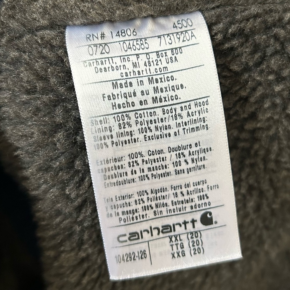 Carhartt Sierra Washed Duck Sherpa Lined Canvas Jacket Blue Women’s XXL - Picture 7 of 9
